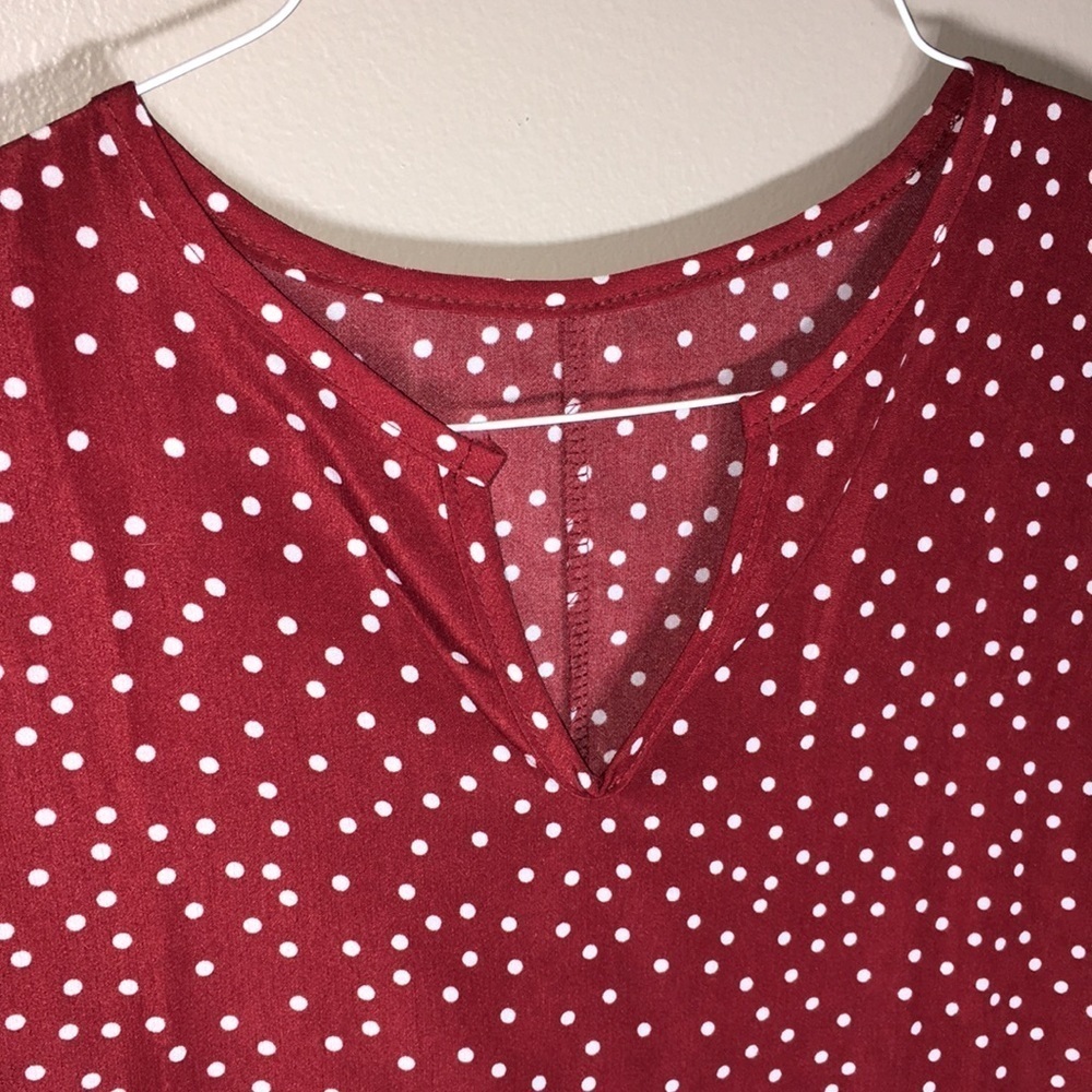 Red polkadot white Cocktail Dress Floral Sleeveless Dresses beach women dress​​​ - Picture 8 of 11